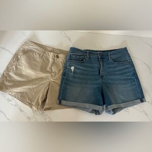 a.n.a. Cotton Shorts Bundle - Denim and Midi Cargo